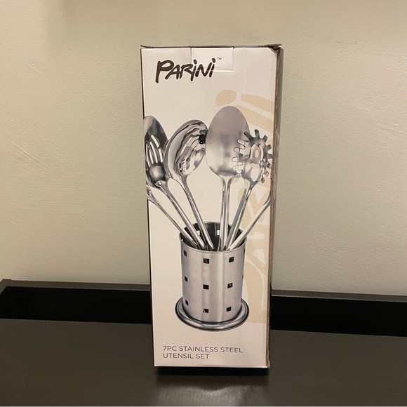 PARINI 7PC Stainless Steel Utensil Set - Picture 1 of 3